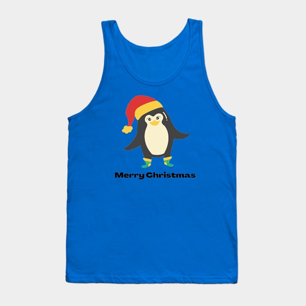 Merry Christmas - Penguin Tank Top by Christamas Clothing